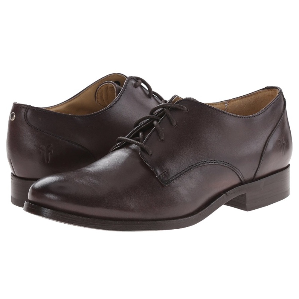 Frye Melissa oxford in dark grey leather